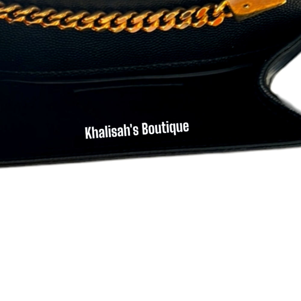 YSL Saint Laurent KATE SMALL CHAIN BAG IN GRAIN DE POUDRE LEATHER! MSRP$2,268 - Picture 9 of 16